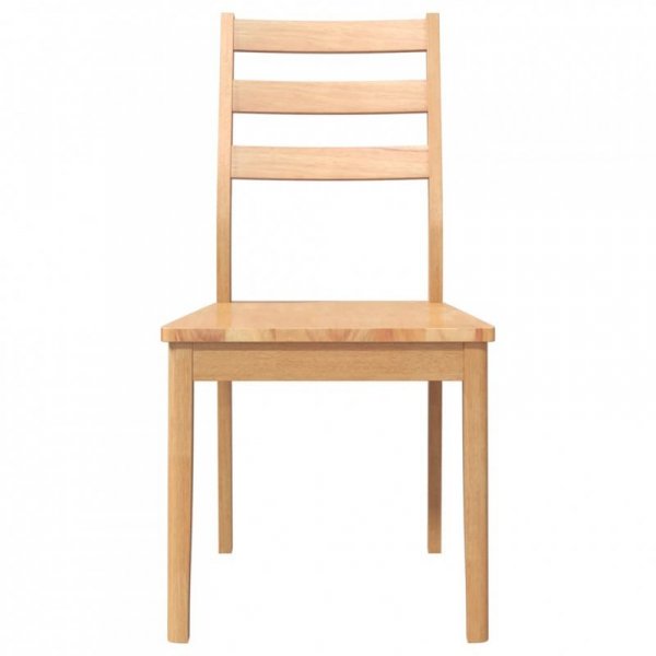Krzesła do jadalni 2 szt. Naturalne drewno lite guma