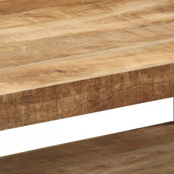 Stolik kawowy 90x50x38 cm lite drewno surowe mango