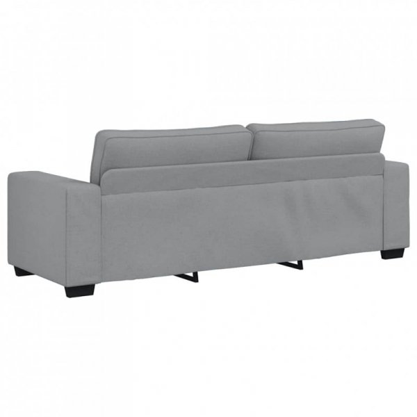 Sofa 3-osobowa, jasnoszara, 180 cm, tapicerowana tkaniną