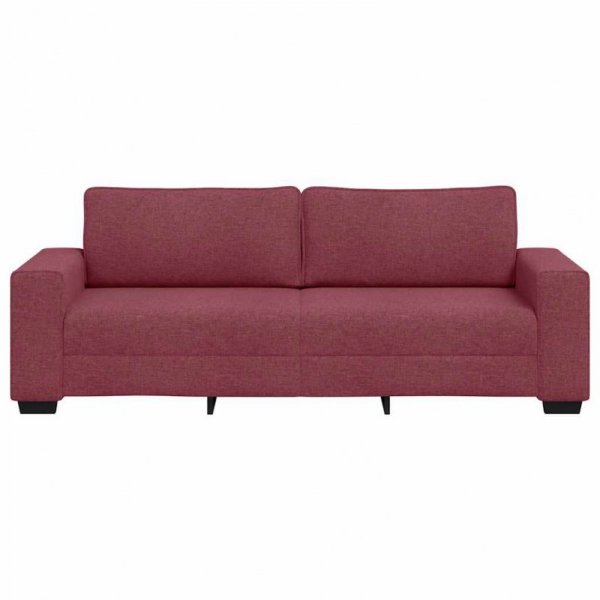 Sofa 3-osobowa, winna czerwień, 180 cm, tkaniną