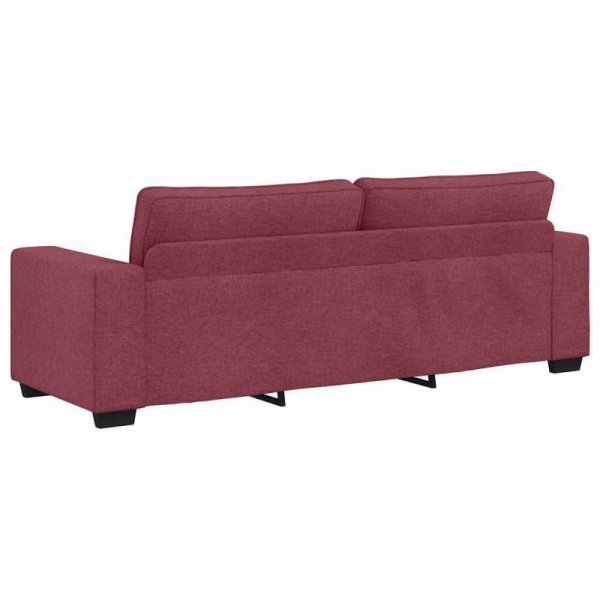 Sofa 3-osobowa, winna czerwień, 180 cm, tkaniną