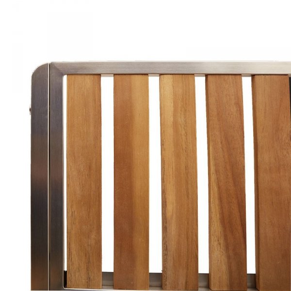 Stackable Garden Chairs 4 szt. Lite drewno akacjowe i metal