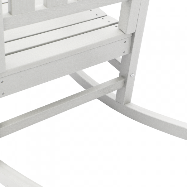 Krzesło bujane  Białe 70x92x108 cm HDPE