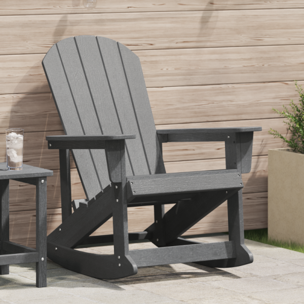 Fotel bujany Adirondack Jasnoszary 73.5x92x90 cm HDPE