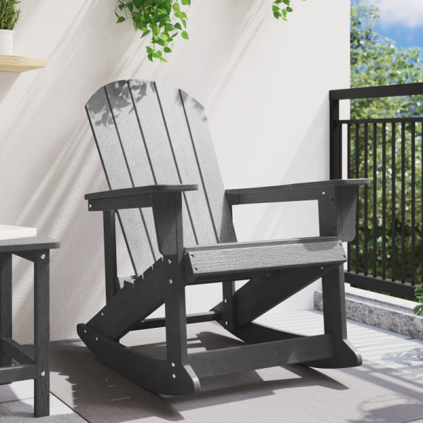 Fotel bujany Adirondack Jasnoszary 73.5x92x90 cm HDPE