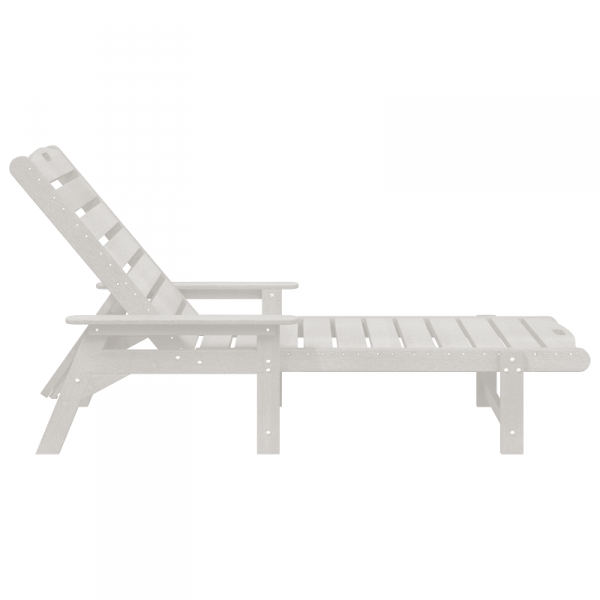 Leżak  Biały 53x162x98.5 cm HDPE
