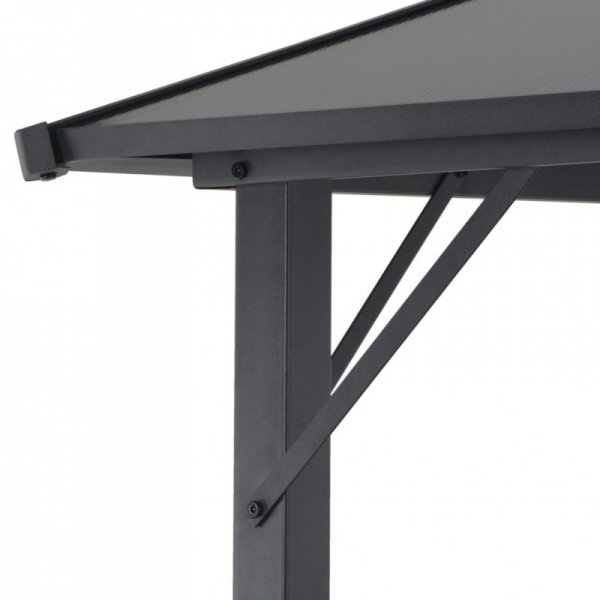 Altana ogrodowa z zadaszeniem, aluminiowa, 3 x 3 m, antracytowa
