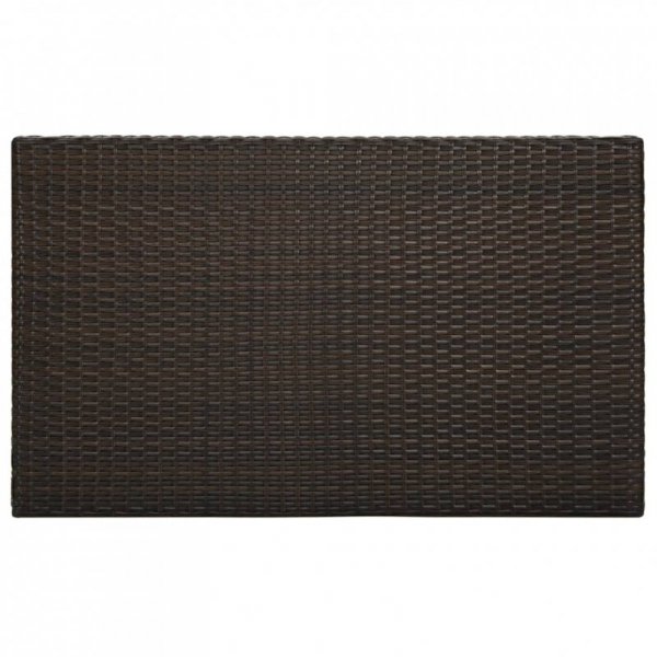 Ogrodowy stolik barowy, brązowy, 100x60,5x110,5 cm, polirattan