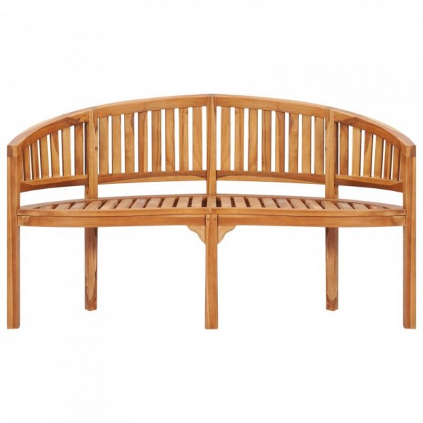 Ławka w kształcie banana, 151 cm, lite drewno tekowe