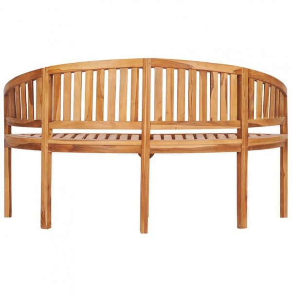 Ławka w kształcie banana, 151 cm, lite drewno tekowe