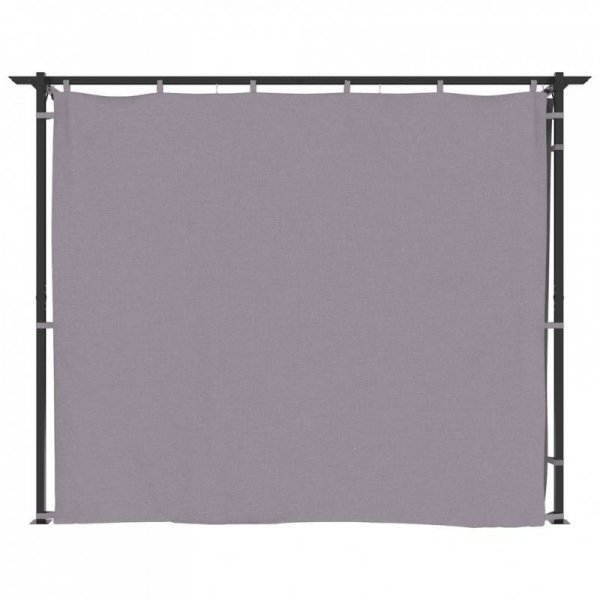 Altana ogrodowa z zasłonami, 3 x 3 m, antracytowa, stal