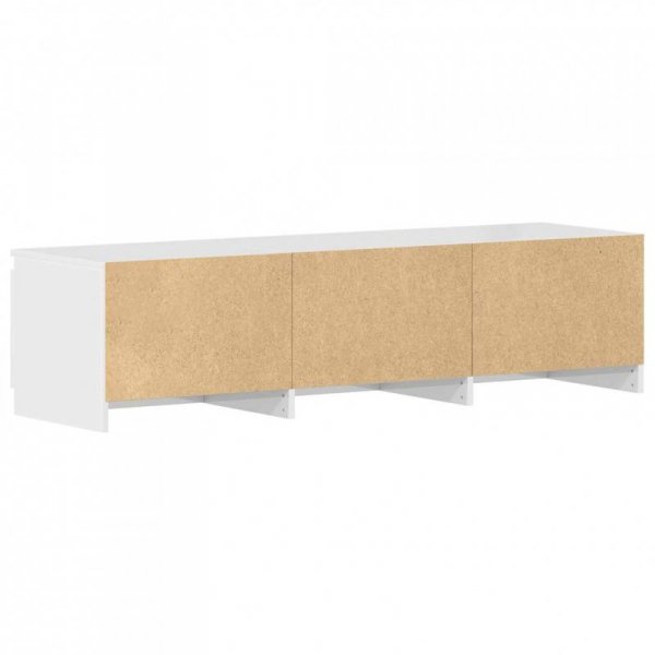 Szafka pod TV, wysoki połysk, biała, 140x40x35,5 cm