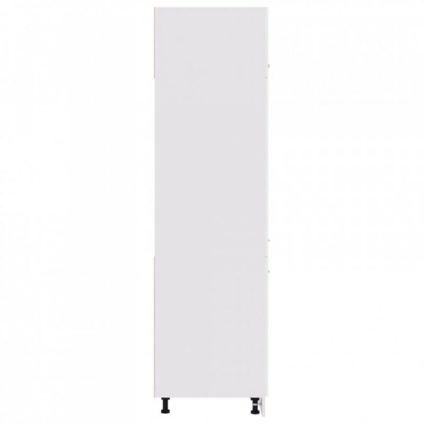 Szafka na lodówkę, biała, 60x57x207 cm, materiał drewnopochodny
