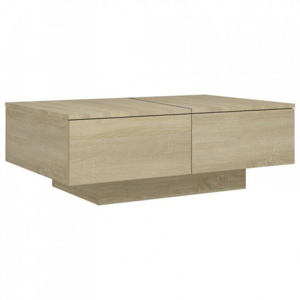 Stolik kawowy, dąb sonoma 90x60x31 cm, materiał drewnopochodny