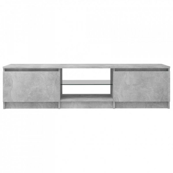 Szafka pod TV z LED, szarość betonu, 140x40x35,5 cm