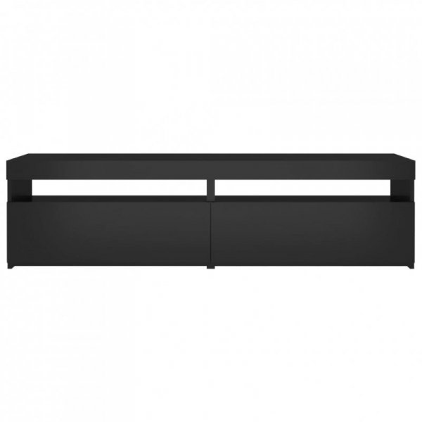 Szafki pod TV z oświetleniem LED, 2 szt., czarne, 75x35x40 cm