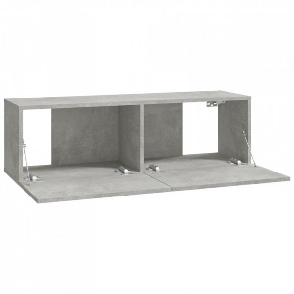 Szafki ścienne pod TV, 2 szt., betonowa szarość, 100x30x30 cm