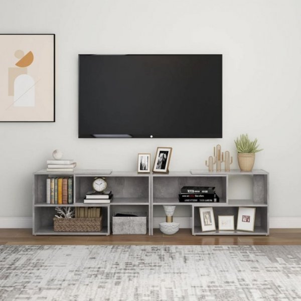 Szafka pod TV, szarość betonu, 149x30x52 cm