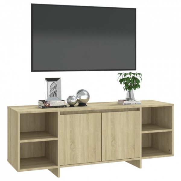 Szafka pod TV, dąb sonoma, 130x35x50 cm materiał drewnopochodny