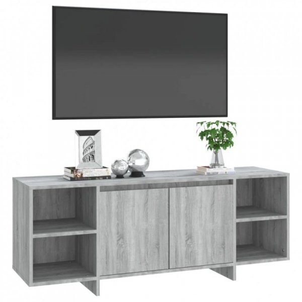 Szafka pod TV, szary dąb sonoma, 130x35x50 cm