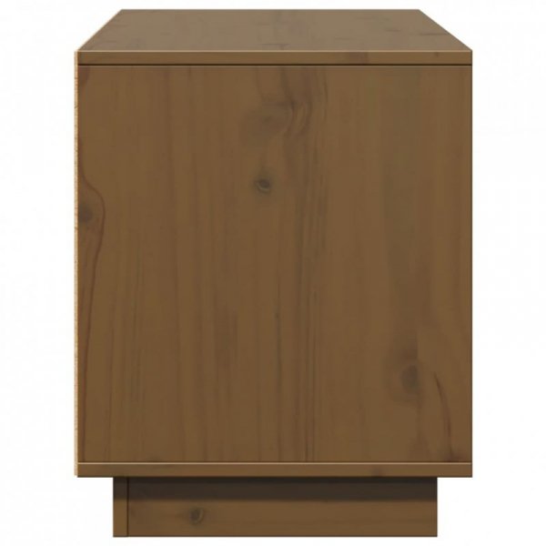 Szafka pod TV, miodowy brąz 110,5x35x44 cm, lite drewno sosnowe