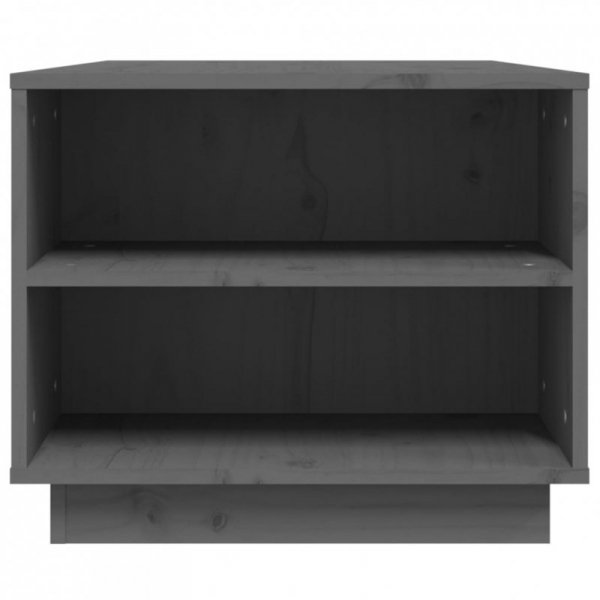 Stolik kawowy, szara, 90x49x40,5 cm, lite drewno sosnowe