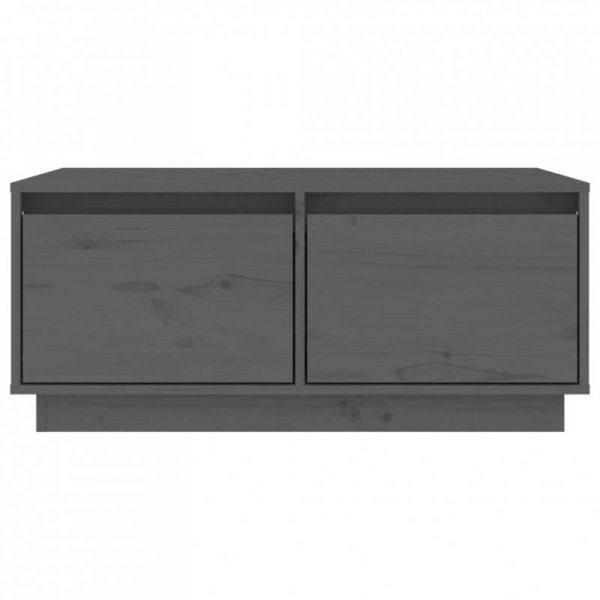 Stolik kawowy, szary, 80x50x35 cm, lite drewno sosnowe