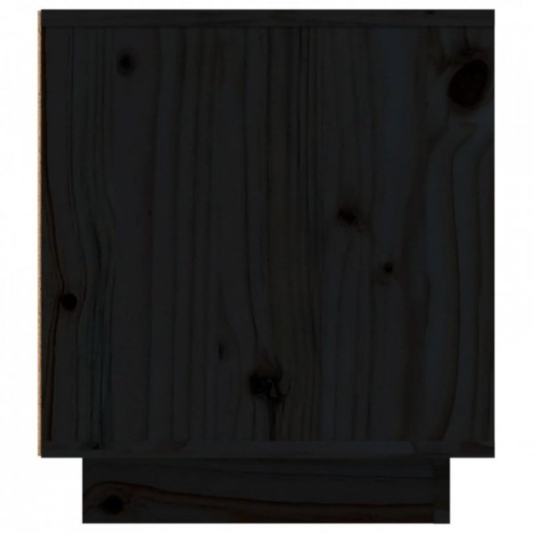 Szafka pod TV, czarna, 110x35x40,5 cm, lite drewno sosnowe