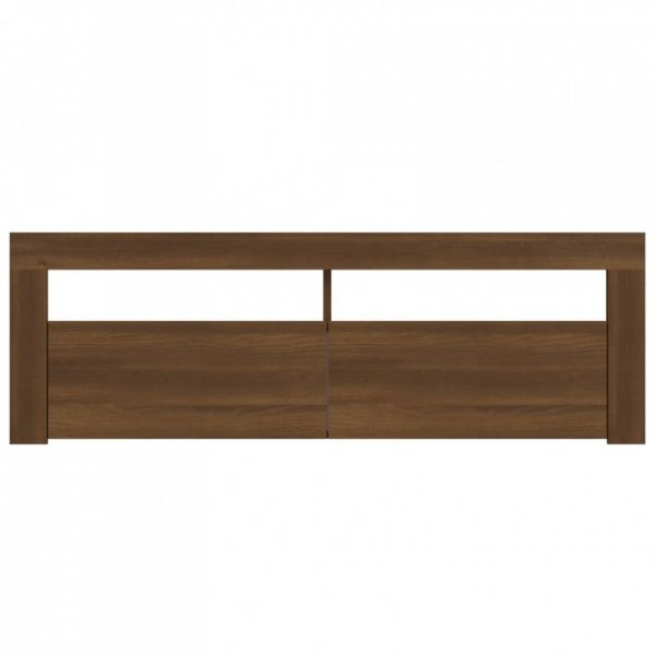 Szafka pod TV z oświetleniem LED, brązowy dąb, 120x35x40 cm