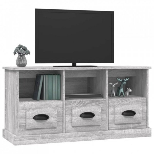 Szafka pod TV, szary dąb sonoma, 100x35x50 cm