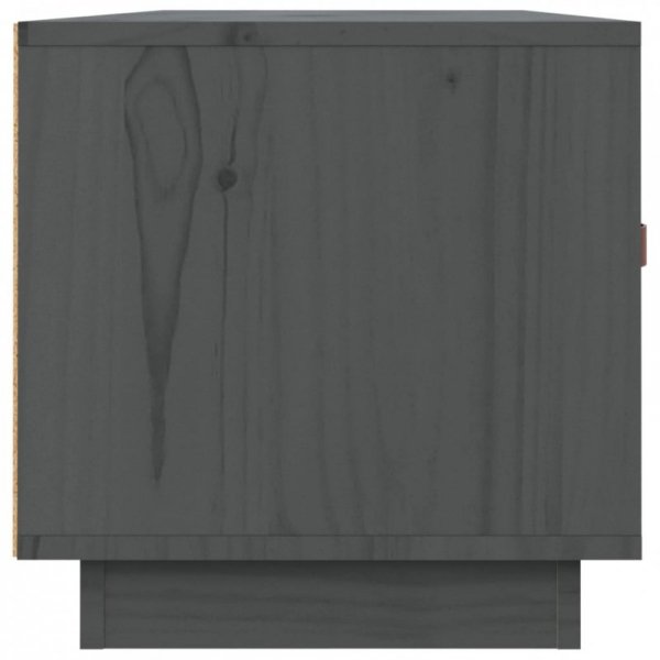 Szafka pod TV, szara, 80x34x35 cm, lite drewno sosnowe