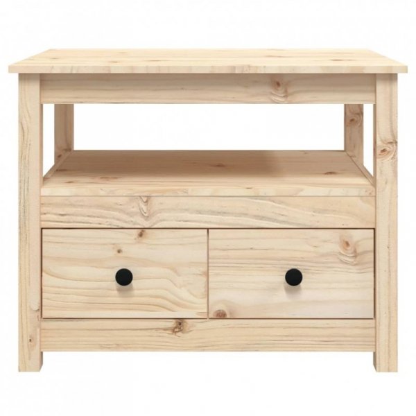Stolik kawowy, 71x49x55 cm, lite drewno sosnowe
