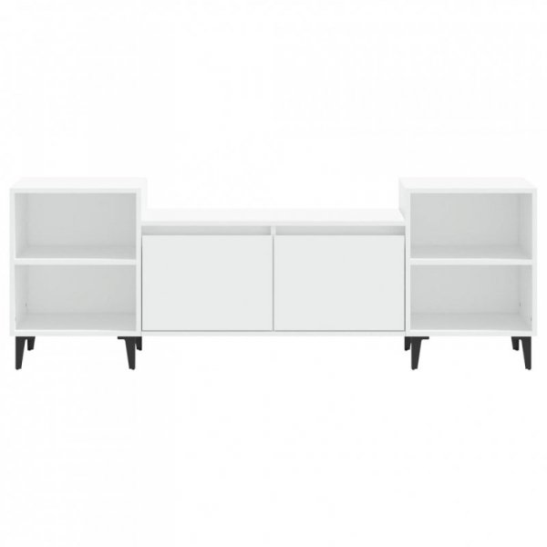Szafka pod TV, biała, 80x36x50 cm, materiał drewnopochodny