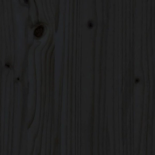 Stolik kawowy, czarny, 110x55x45 cm, lite drewno sosnowe