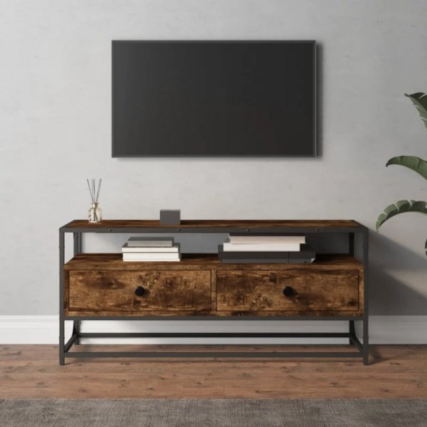 Szafka pod TV, przydymiony dąb, 100x35x45 cm
