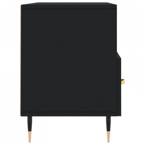 Szafka pod TV, czarna, 102x36x50 cm, materiał drewnopochodny
