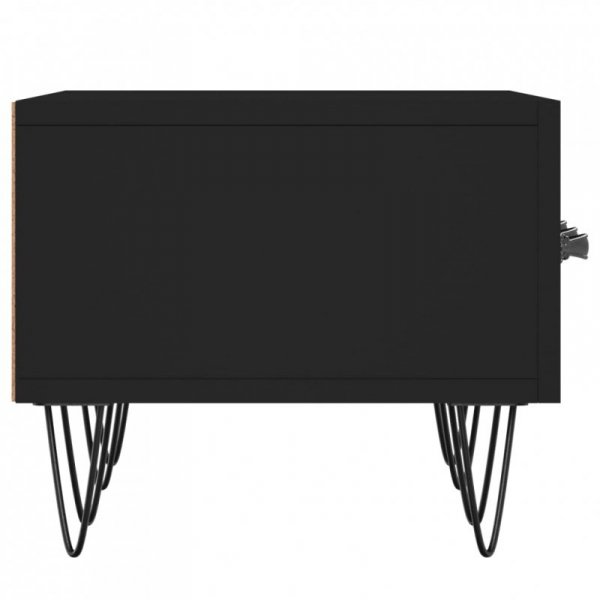 Szafka pod TV, czarna, 150x36x30 cm, materiał drewnopochodny