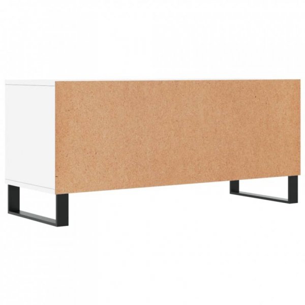 Szafka pod TV, biała, 100x34,5x44,5 cm, materiał drewnopochodny