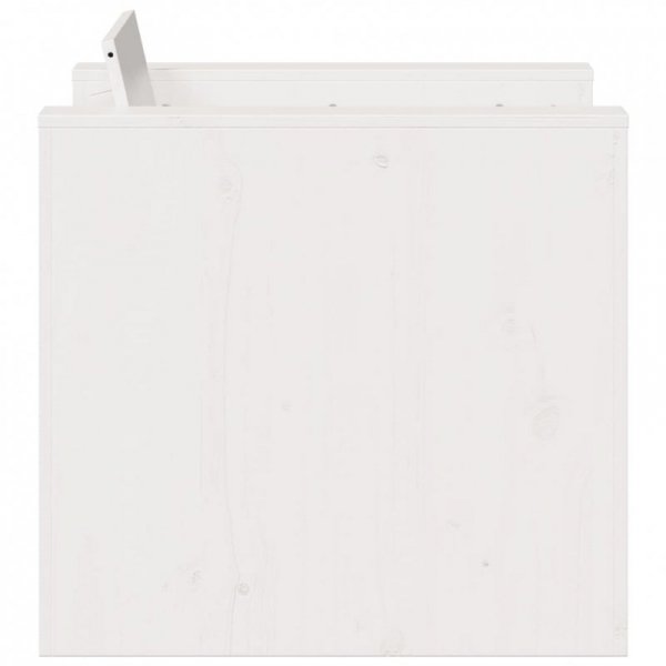 Fotel ogrodowy, biały, 79x60x62 cm, lite drewno sosnowe