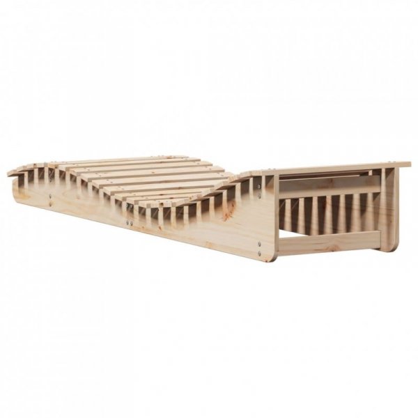Leżaki, 2 szt., 205x60x31,5 cm, lite drewno sosnowe