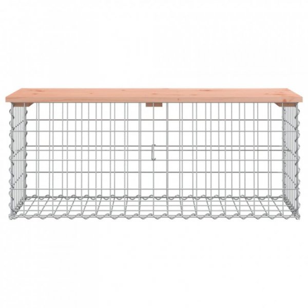 Ławka ogrodowa z gabionem, 103x44x42 cm, lite drewno daglezjowe