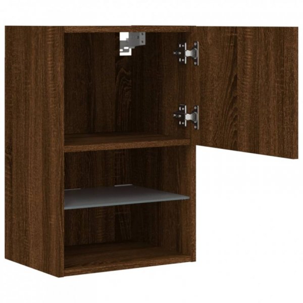 Szafki TV, z LED, 2 szt., brązowy dąb, 40,5x30x60 cm