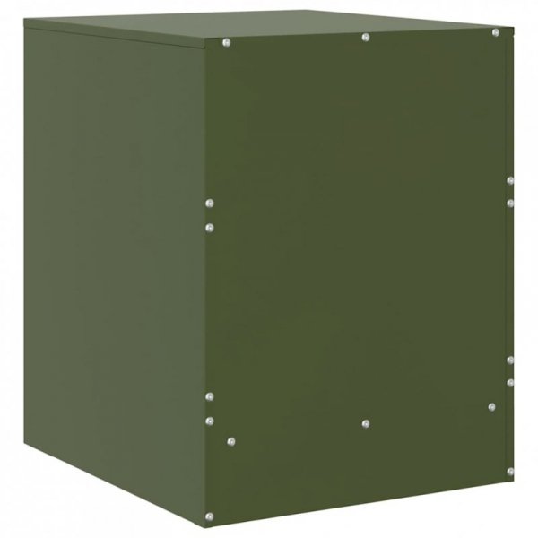 Szafki nocne, 2 szt., zielone, 34,5x39x44 cm, stal