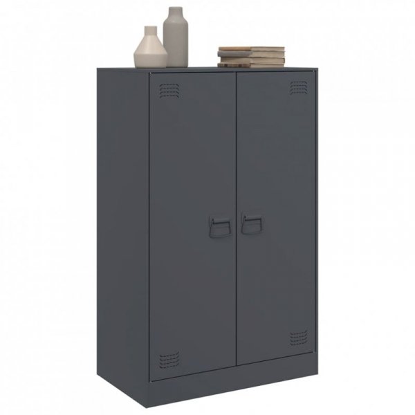 Szafka boczna, antracytowa, 67x39x107 cm, stal