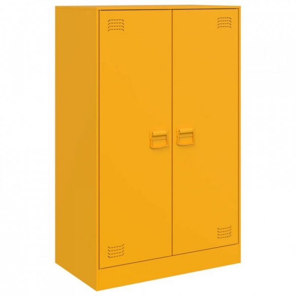 Szafka boczna, musztardowa, 67x39x107 cm, stal