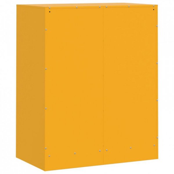 Komoda, musztardowa, 67x39x83 cm, stalowa