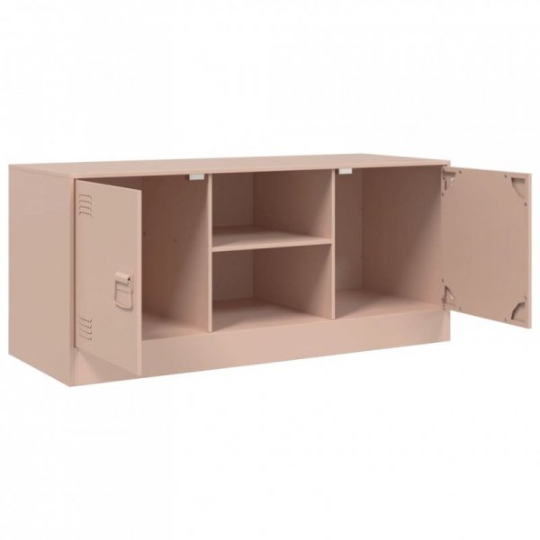Szafka pod telewizor, różowa, 99x39x44 cm, stalowa
