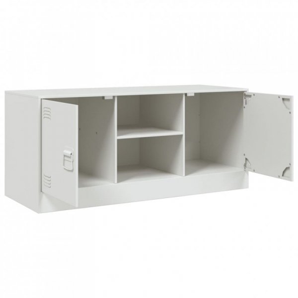 Szafka pod telewizor, biała, 99x39x44 cm, stalowa