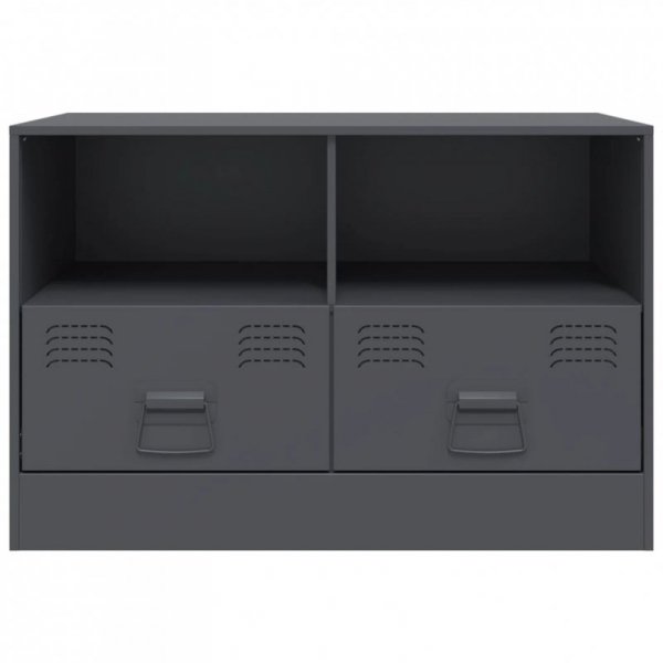 Szafki pod telewizor, 2 szt., antracytowe, 67x39x44 cm, stalowe