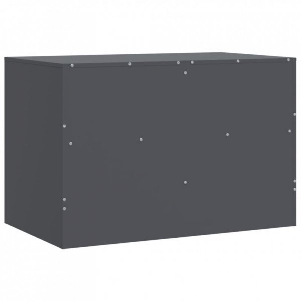 Szafki pod telewizor, 2 szt., antracytowe, 67x39x44 cm, stalowe